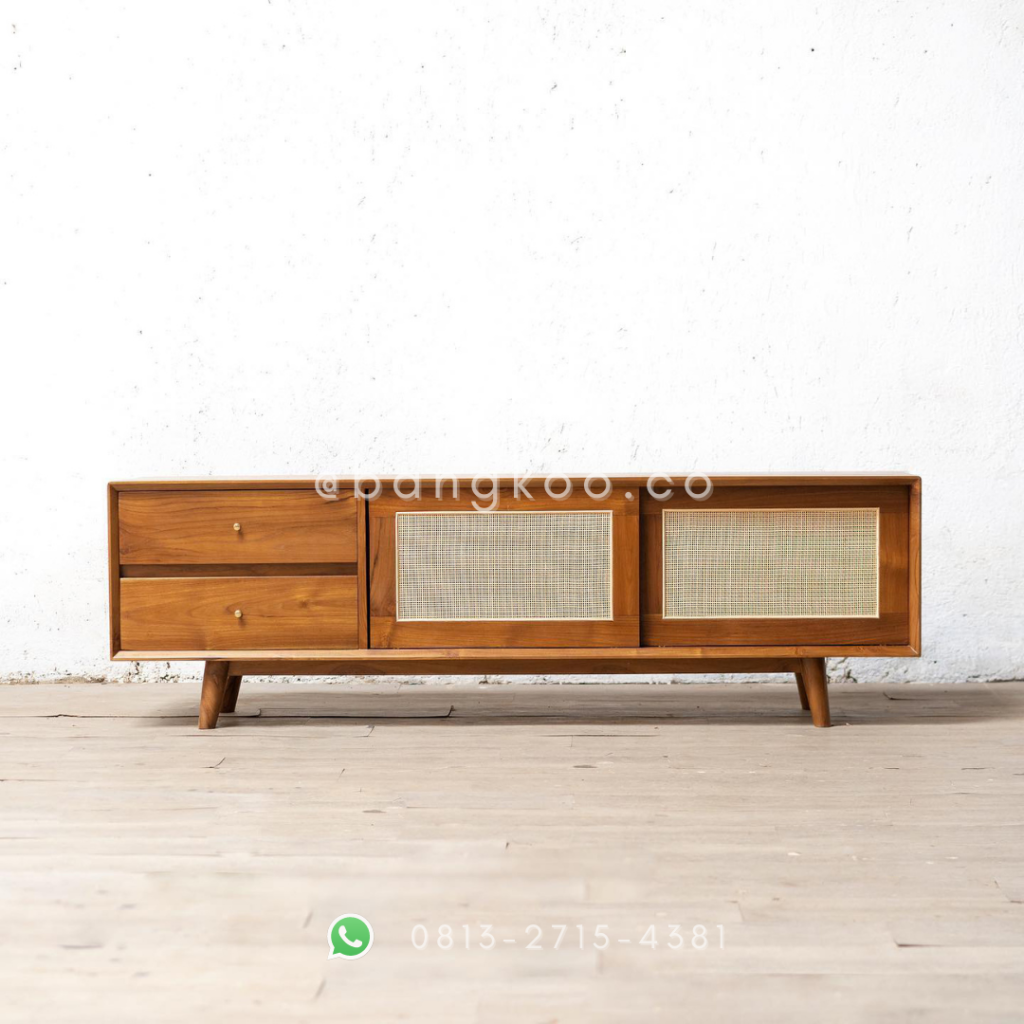 Bufet Retro Minimalis Rotan