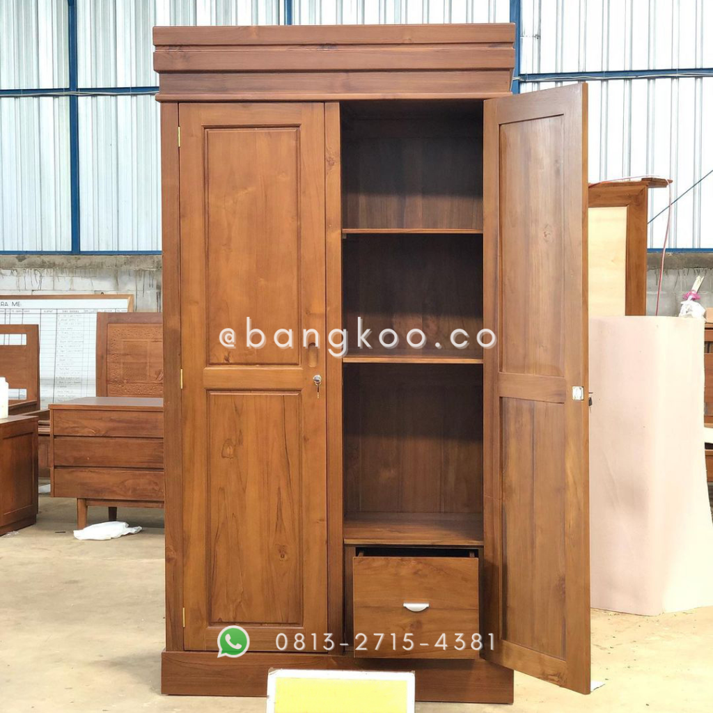 Lemari Pakaian Jati 2 Pintu