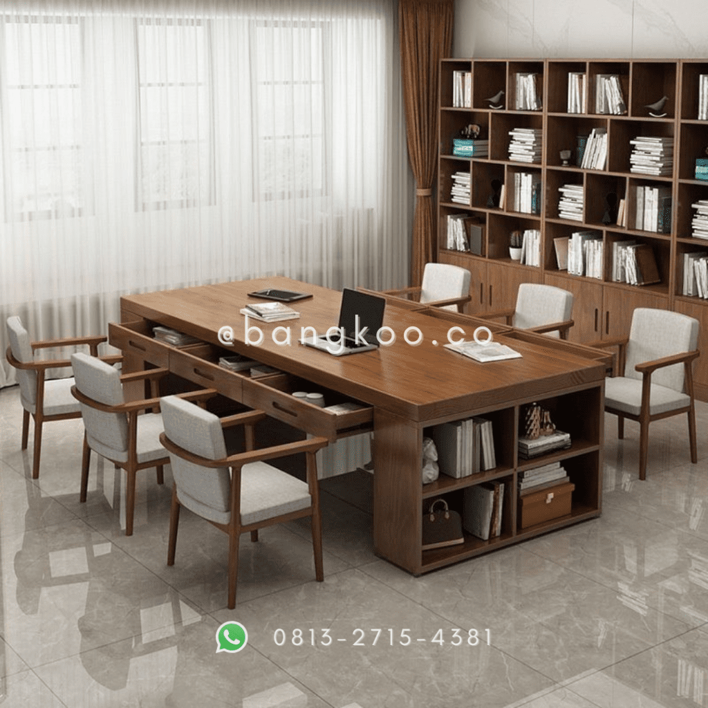 Meja Rapat Kerja Jati