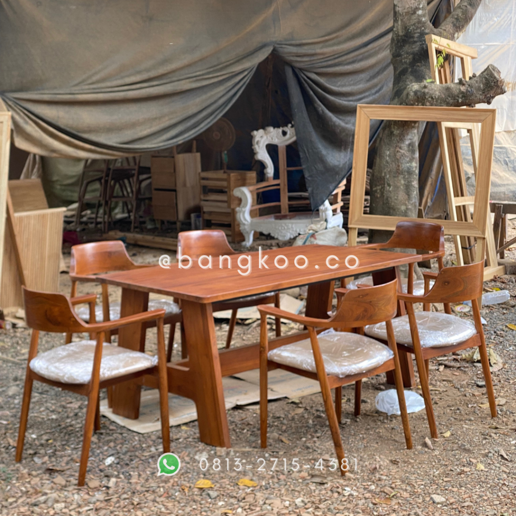 Meja Makan Jati Minimalis Modern